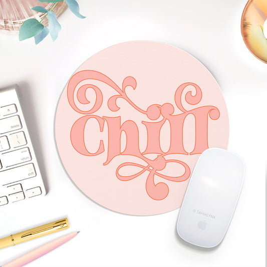 Chill pink mouse pad